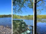 Vers la fin du trajet, nous nous sommes arrêtés face à un lac, assis sur un banc, dans le silence le plus paisible qui soit.