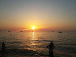 Coucher de soleil sur la plage
