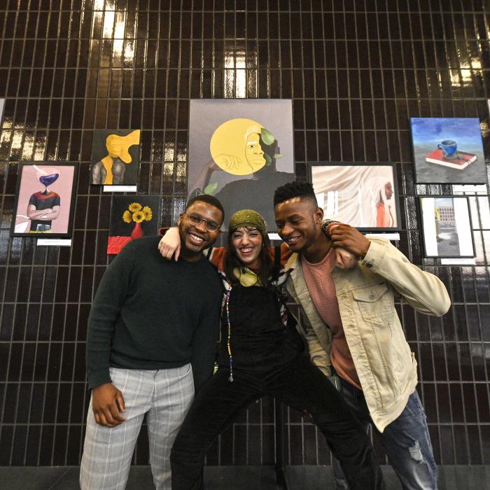 Seid Djimet Drenimi, Jade Aïcha Rodrigue et James Baptiste étaient très heureux de réaliser cette première vraie exposition!